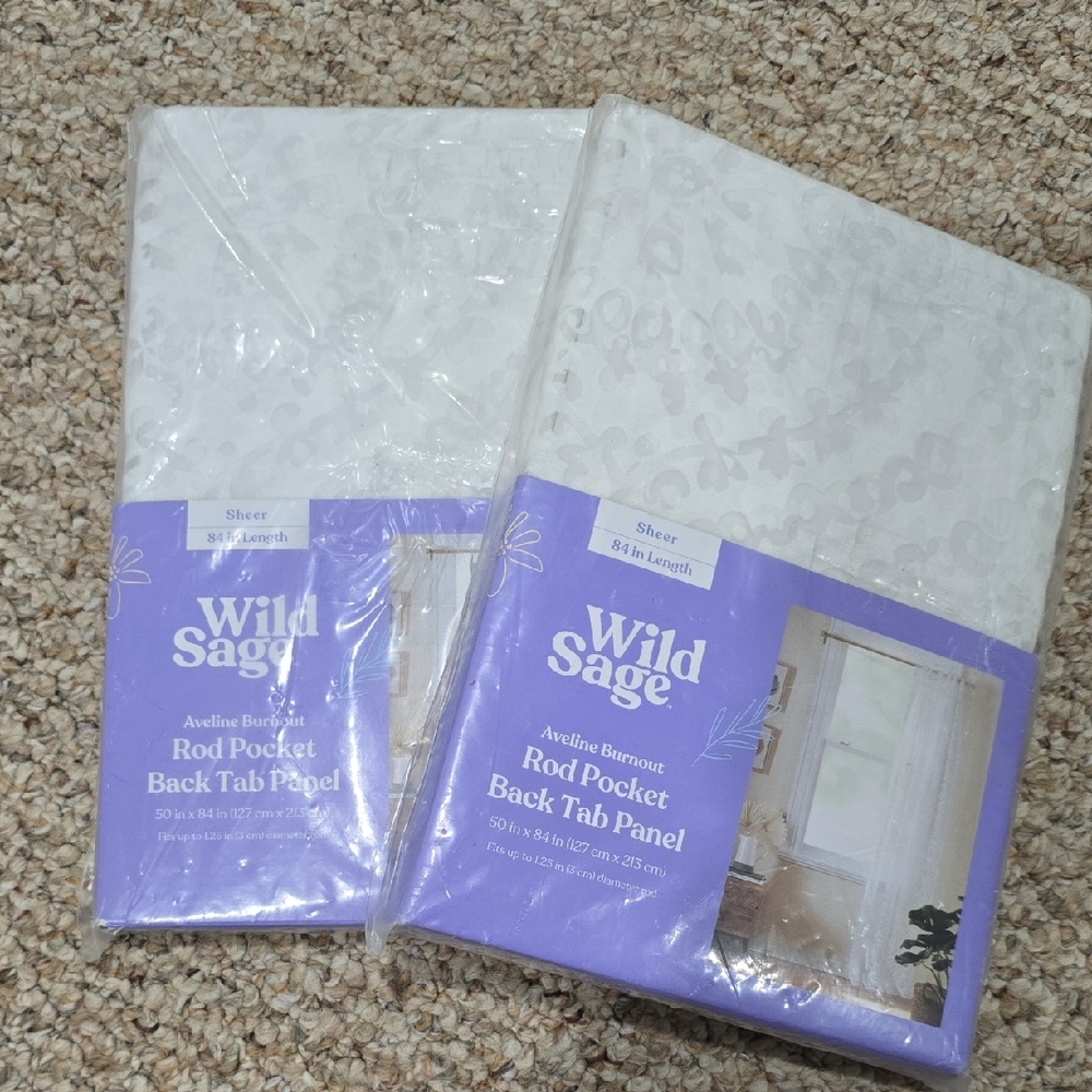 Wild Sage Sheer Back Tab Panel - NEW